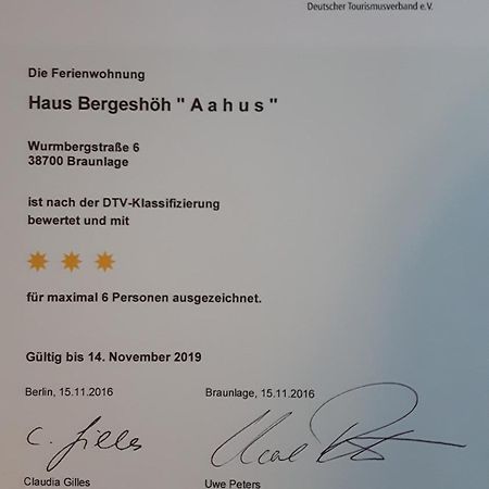 Haus Bergeshoeh Браунлаге Экстерьер фото